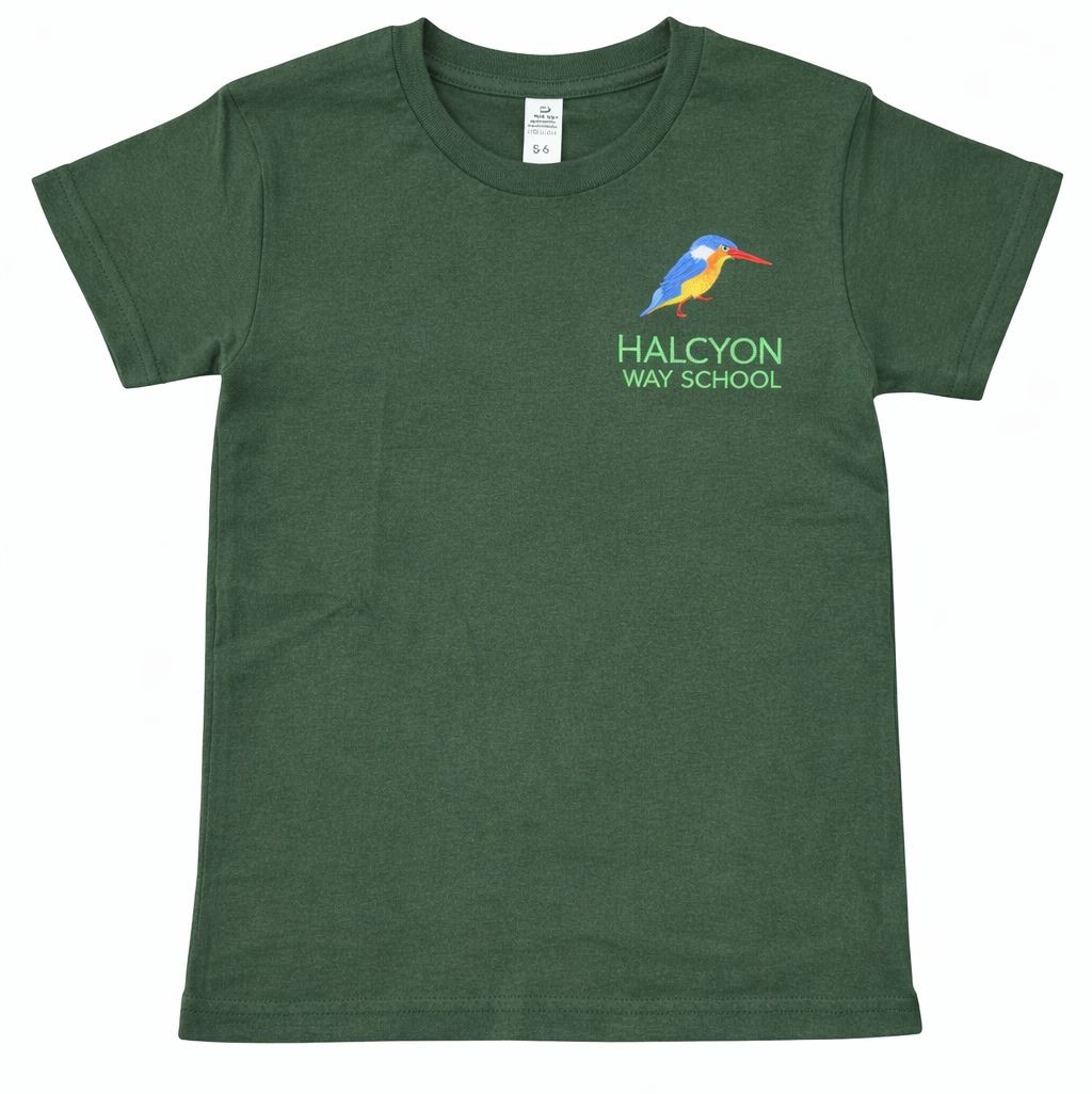 Halcyon Way T-Shirt Green with Logo