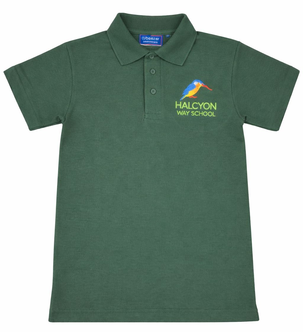 Halcyon Way Polo Shirt Green with Logo